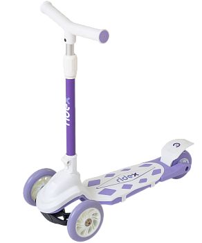 БЕЗ УПАКОВКИ Самокат 3-колесный 3D Robin, 120/90 мм, белый БЕЗ УПАКОВКИ Самокат 3-колесный 3D Robin, 120/90 мм, белый